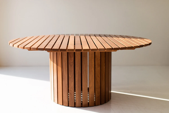 Round Outdoor Wood Dining Table - The Fallon
