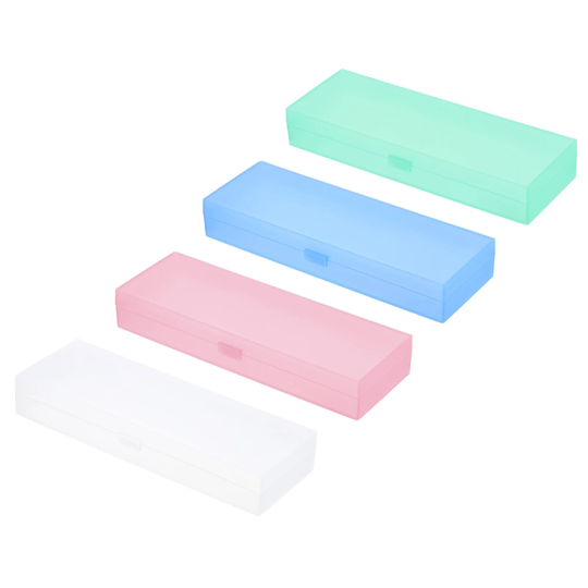 Large Capacity Pencil Cases 4pcs Pen Bag Stationery Organizer 4 Colors - Green, Blue, White, Pink