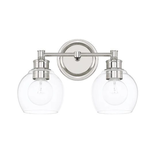 Capital Lighting Mid-Century Collection 2-light Polished Nickel Bath/Vanity Light