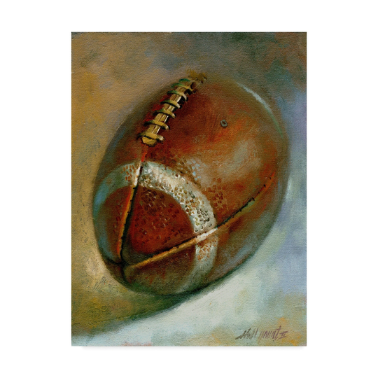 Hall Groat Ii 'Football Orange' Canvas Art - Multi-color