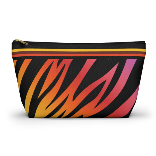 Colorful Zebra Animal Print Make Up Pouch, Bag, Case T Bottom Accessory Pouch Pencil Cosmetic Bag Gift For Her