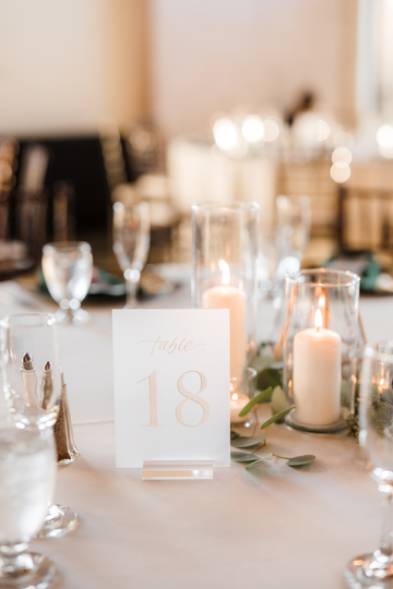 Acrylic Table Numbers | Wedding Special Event Reception Decor