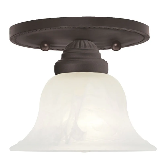 Livex Lighting Edgemont 1-light Bronze Ceiling Mount Fixture