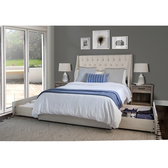 Cambridge "Kahuna" Upholstered Platform 2 Drawer Storage Bed