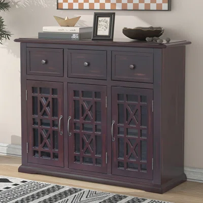 Sayegh 42.1" Wide 3 Drawer Sideboard