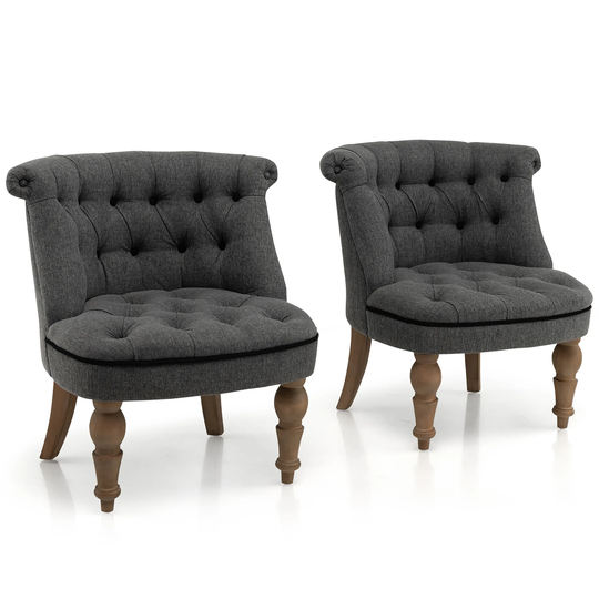 Set of 2 Accent Chair 2 PCS Single Sofa Chair Armless Corner Chairs