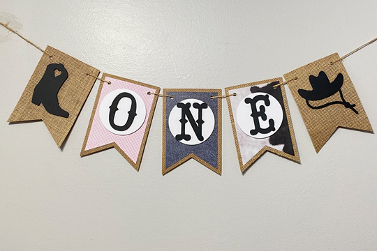 My First Rodeo One High Chair Banner Burlap Banner High Chair Cowgirl
