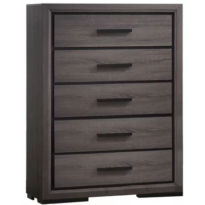 Berghauser Wooden 5 Drawer Chest