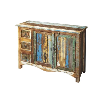 Harkey 43.5" Wide 3 Drawer Wood Sideboard