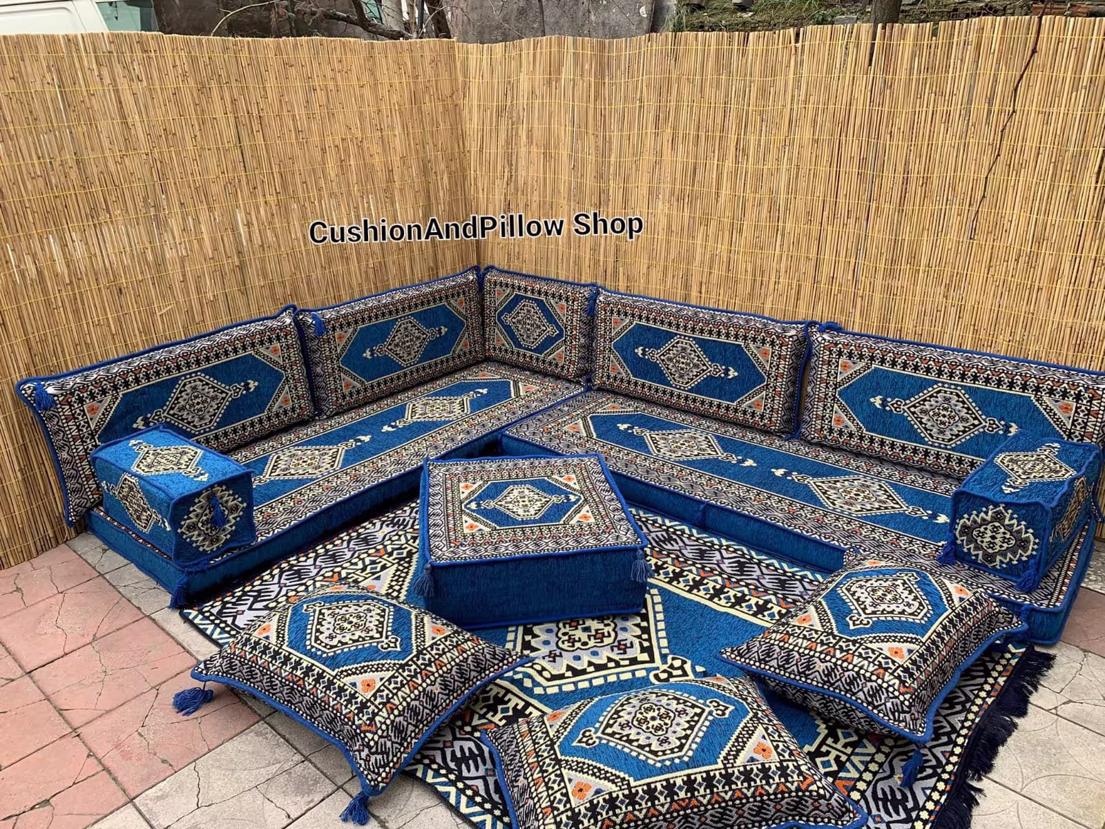 Corner Sofa Set, Red Cushion Arabic Sofa, L Shape Majlis Turkish Home Decor, Red Majlis, Oriental Custom Order