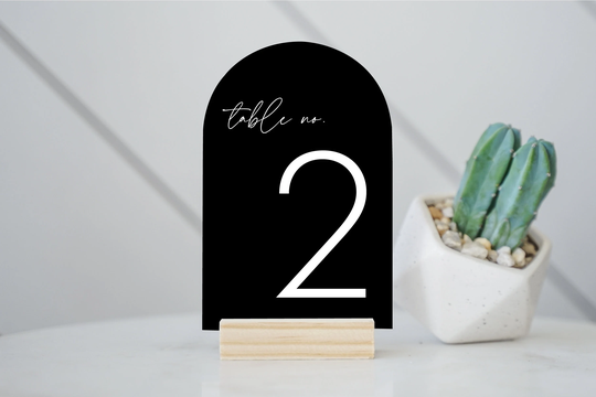 Arch Luxe Acrylic Table Numbers - Wedding Modern