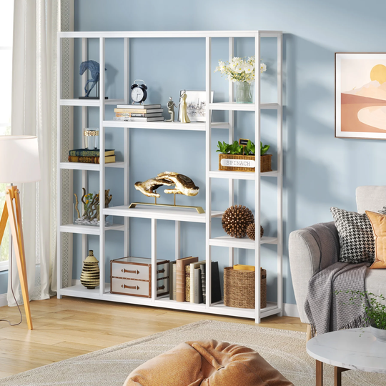 Industrial bookshelf display shelf