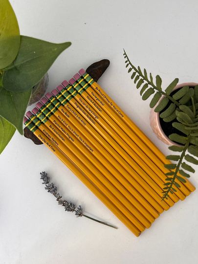 Personalized Or Customized Laser Engraved Pencils, Name Motivational Phrase Teacher Gift, Backtoschool Student Gift