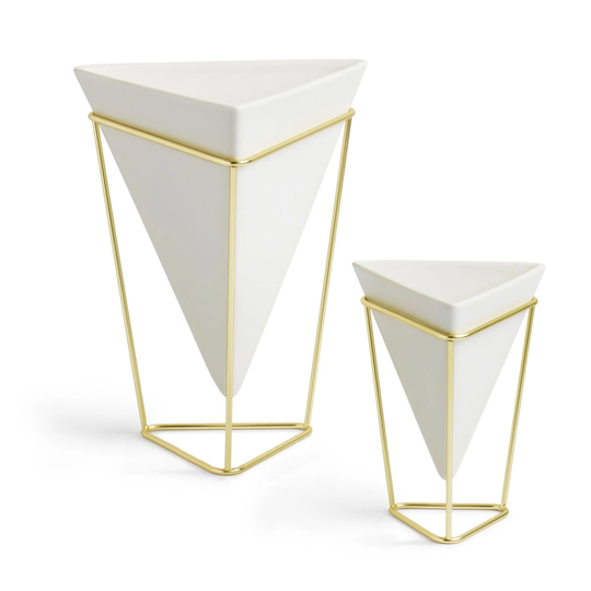 Umbra Trigg 10-1/8" x 8" Tabletop Ceramic Planter by Moe Takemura -