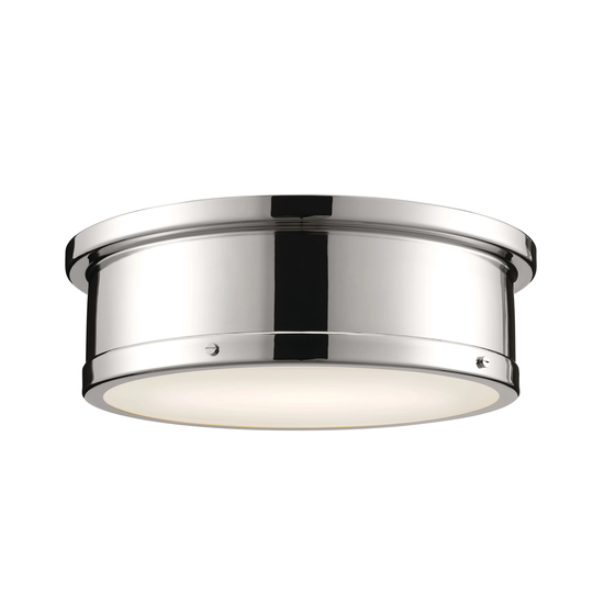 Kichler Lighting Serca 18 in. 3-Light Polished Nickel Flush Mount Light