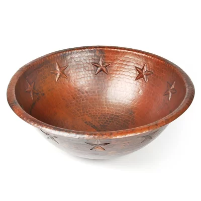 Copper Bathroom Sinks Metal Circular Undermount Bathroom Sink