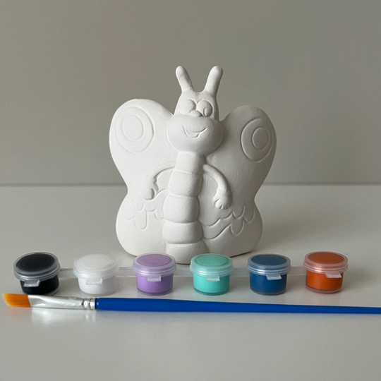 Butterfly Pottery Painting Kit, Paint Party Ready To Ceramics, At Home Date Night Craft Favors