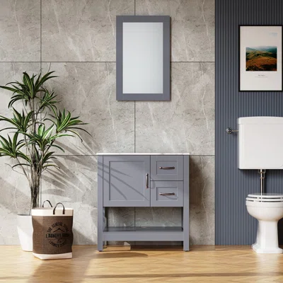 Elja 30" W x 18.5" D x 31.5" H Bathroom Vanity