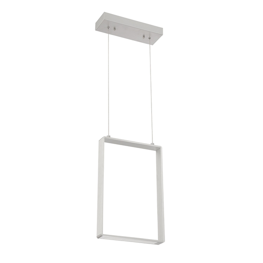QUADRON 1-Light Large Rectangular LED Pendant