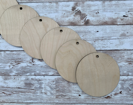 Unfinished Wood Ornament Blanks, Set Of 10 Diy Ornaments