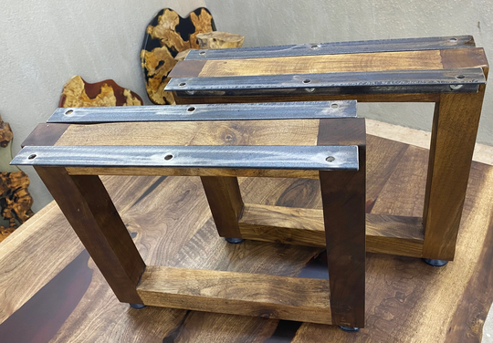 Custom Table Legs, Bench Dining Walnut Wood Coffee Base