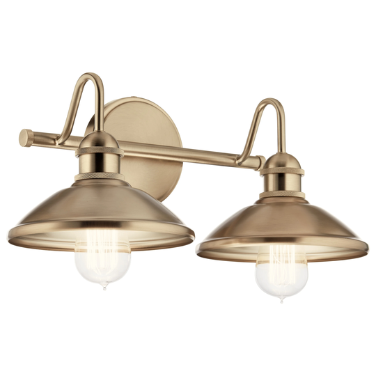 Kichler Lighting Clyde 17 in. 2-Light Champagne Bronze Vanity Light