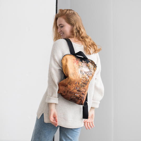 Klimt Canvas Velvet Backpack | Woman in Gold