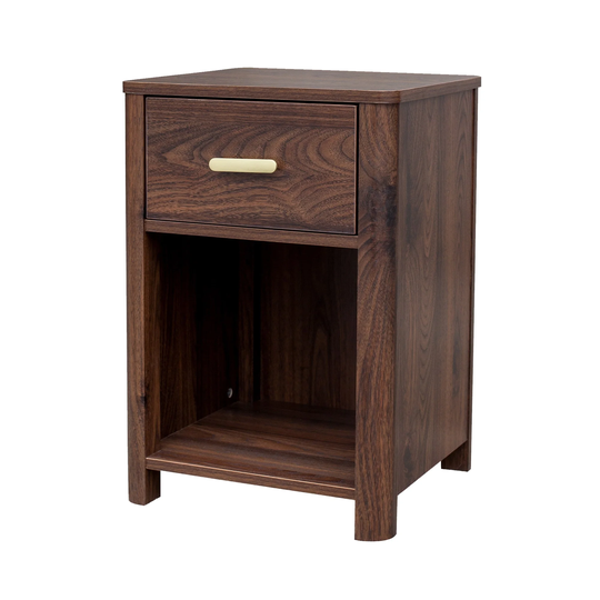Emerson 23" End Table with Storage Drawer Accent Table, Walnut