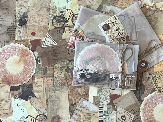 Assorted Journal Papers, Junk Ephemera, Journal Supplies, Scrapbook Stationery, 40 Pcs | Jyc-080-052