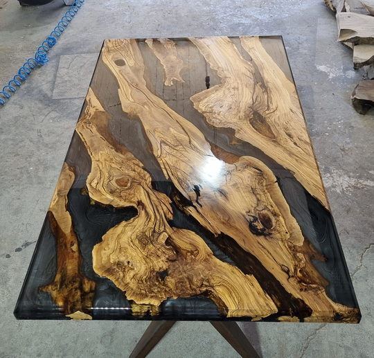Handmade Epoxy Table, Transparent Furniture Vivid Edge, Special Epoxy Wood Resin Home Decoration, Living Room Furniture
