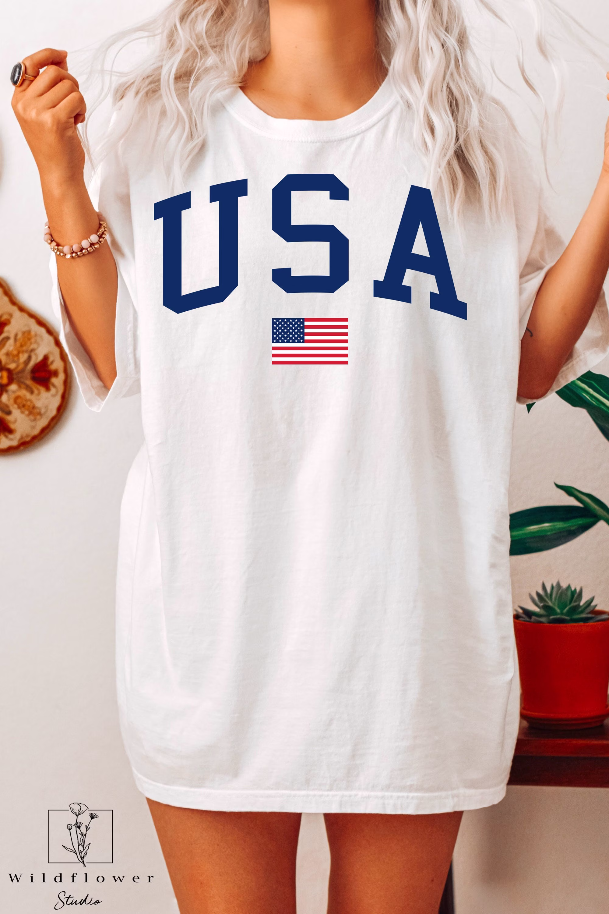 Usa Comfort Colors Shirt, Flag 4Th Of July Big Tshirt, USA Tee, Shirt