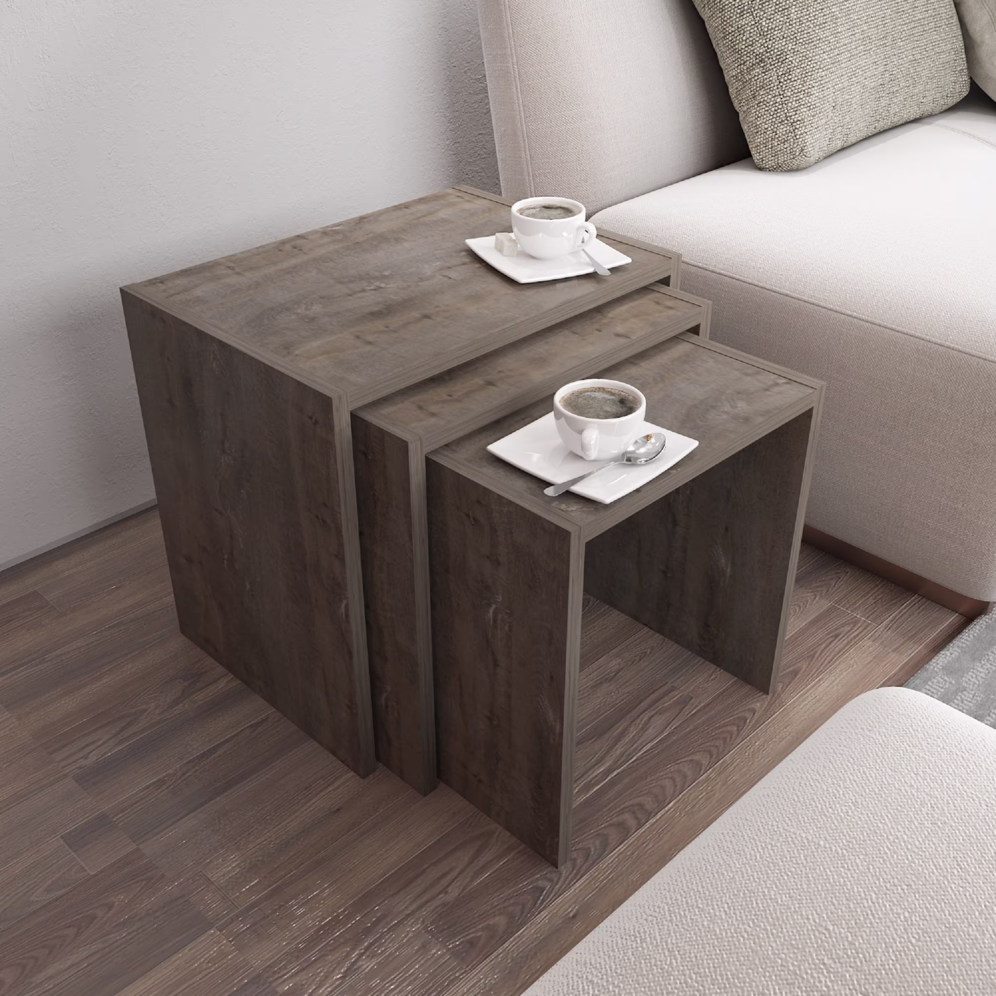 Zoey Nesting Table Set | Of 3 Living Room Tables Side Coffee Modern Contemporary