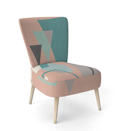 Designart 'Geometric Hexagons Pattern I' Upholstered Transitional Accent Chair