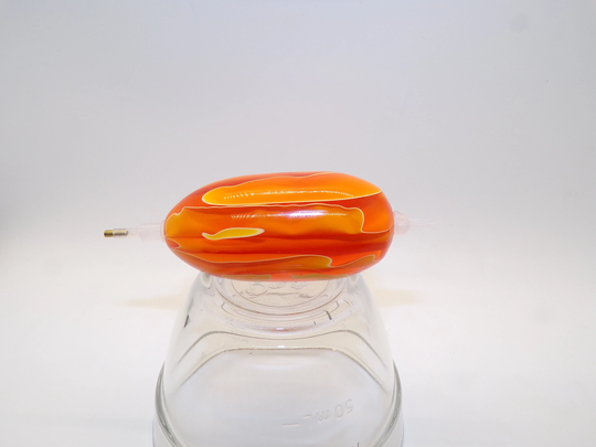 Diamond Painting Pen, Yellow, White, See-Thru, Swirl, Egg Shaped Mini, Acrylic