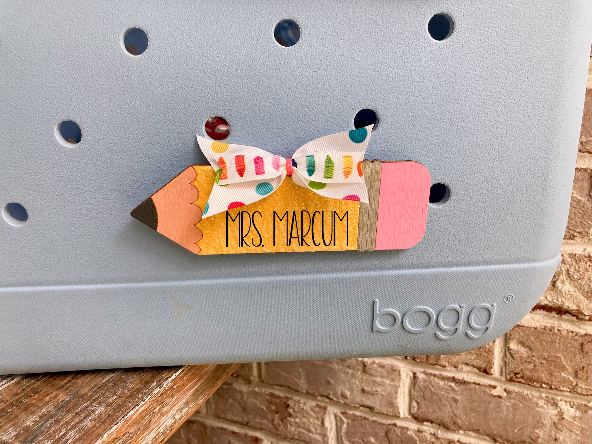 Teacher Bogg Bag Tag, Bag Charm, End Of Year Appreciation, Bogg Bits, Pencil Tag, Personalized Gift