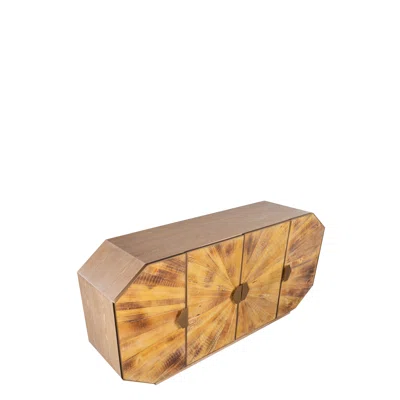 Sunburst Wood 4 Doors Sideboard