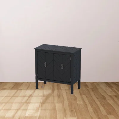 2 Door Wooden Cabinets, Black Wood Cabinet Vintage Style Sideboard For Living Room Dining Room Office