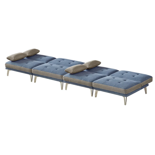 Modular Sectional Convertible Sofa Bed with Metal Leg