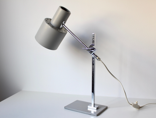 Vintage Chrome Midcentury Swedish Table Lamp