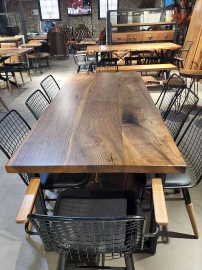 American Walnut, All Natural, Dining Table & Office Meet