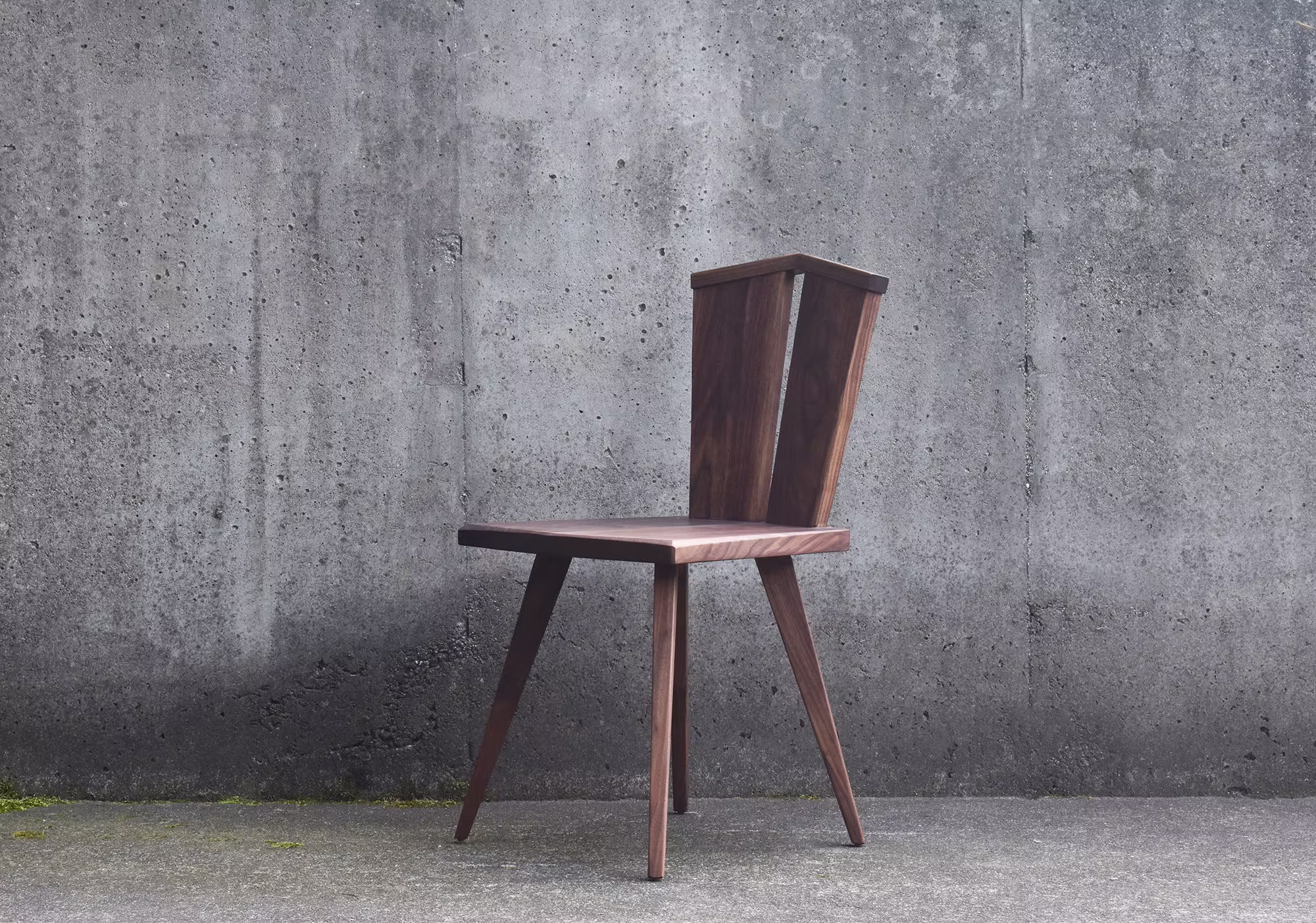 Sculptural Wood Slab Chair