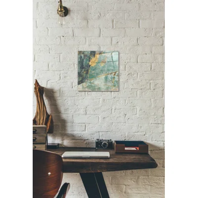 Teal Lace I by Jennifer Goldberger - Unframed Painting