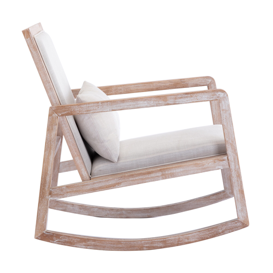 Simple Post-Modern Design Rocking Chair with Removable Lumbar Pillow