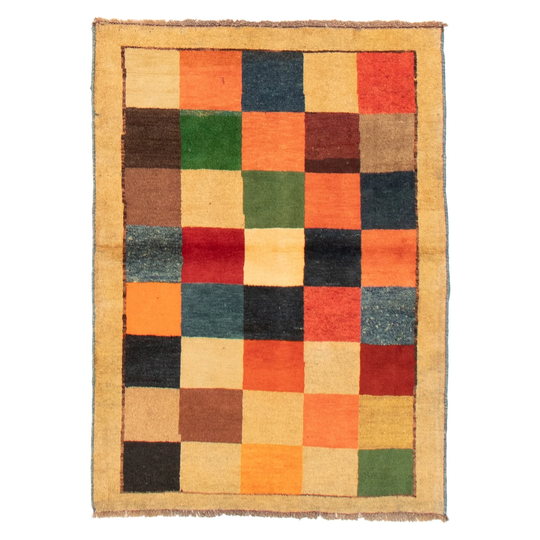 ECARPETGALLERY Hand-knotted Kashkuli Gabbeh Multi Color Wool Rug - 3'5 x 4'8