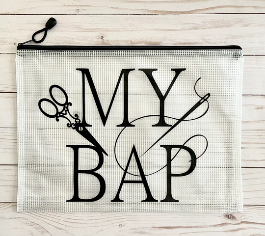 Larger Size Vinyl Cross Stitch Project Bag| Bag, Needlepoint Bag | Bap - Big A