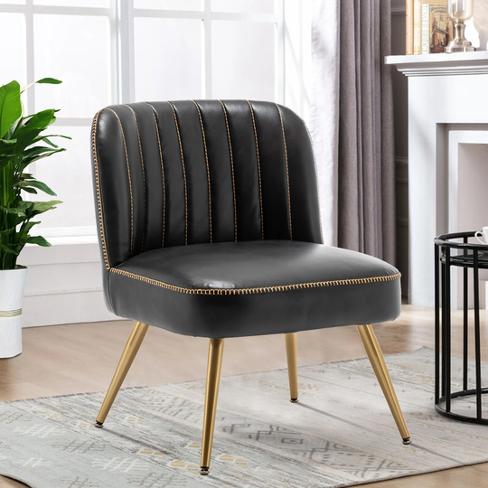 Accent chairs for living room, Upholstered Leather Living Room Chairs