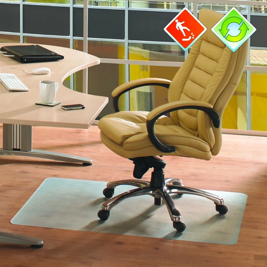 EcoTex Revolutionmat | Recycled Anti-slip Chair Mat | For Hard Floors | 100% Recycled | Rectangular | Size 36" x 48"