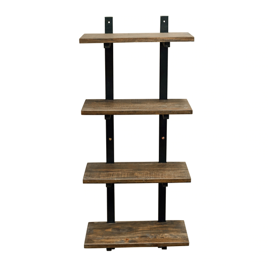 Carbon Loft Lawrence Metal and Solid Wood Wall Shelf