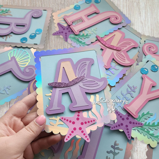 Holographic Mermaid Banner 3D | Customize