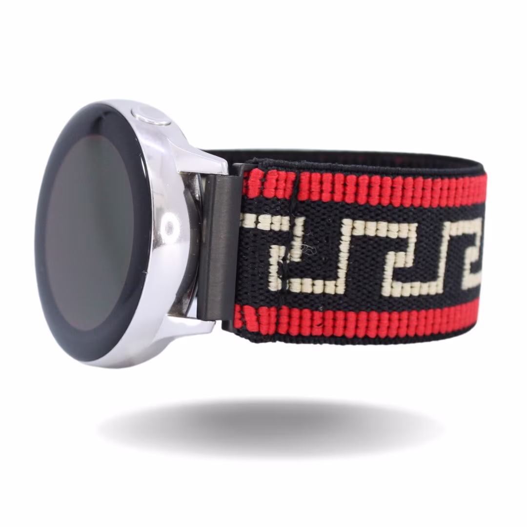 Elastic Samsung Galaxy Active 1 & 2 Watch Band - Fits 40mm & 44mm Red White Black Roman Greek Ancient Boho Strap Halloween Classic